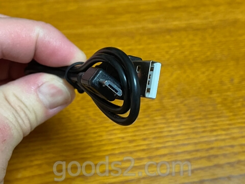 RUNACC 電動エアーポンプUSB充電ケーブル正面