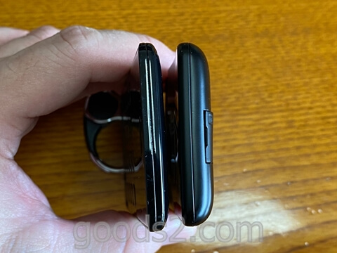 NichePhone-SとNichePhone-S 4Gの薄さの違い(縦)