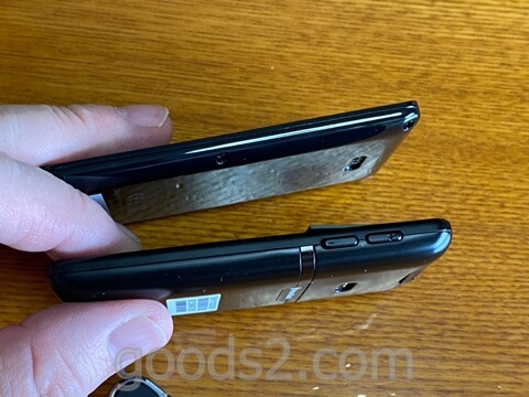NichePhone-SとNichePhone-S 4Gの薄さの違い