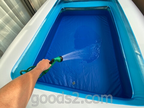 ハック ジャンボファミリープールに注水