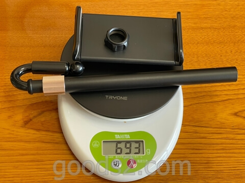 TRYONEタブレット・スマホスタンドの重量